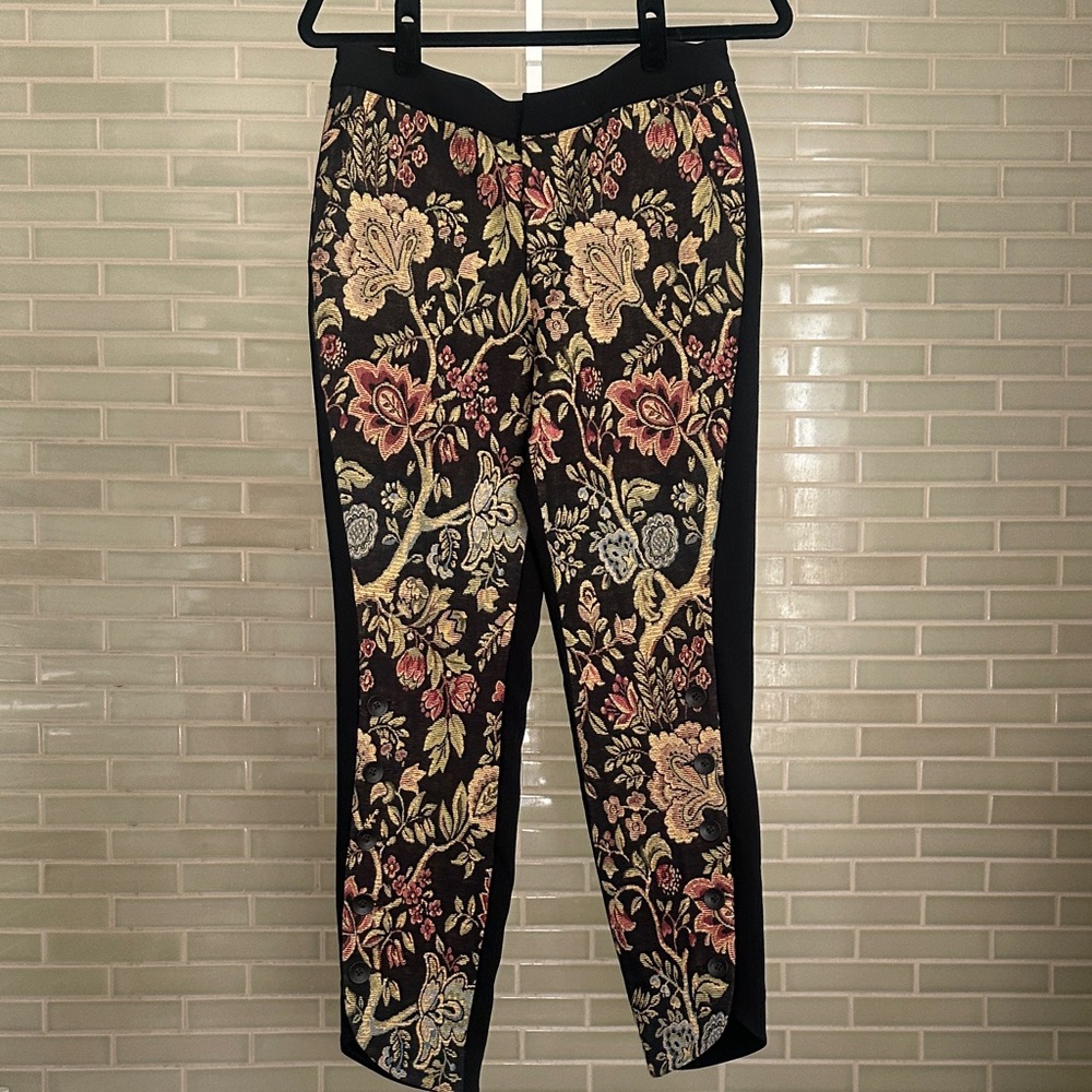 Rag & Bone Trousers with Floral Brocade